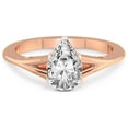 thumbnail image 3 of 4 Carat IGI Certified Pear Shape Lab Grown Diamond Engagement Ring | 14K Rose Gold | Cynthia Split Shank Diamond Ring | FG-VS1-VS2 Quality Friendly Diamonds, 3 of 5