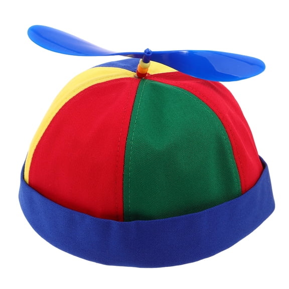 BEADCEST Funny Multi Color Propeller Hat with Detachable Pinwheel for Festival and Party Use