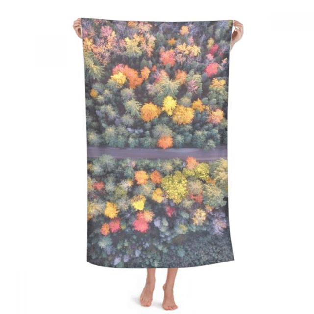 Colorful Forestry Science Nature Scenery Hand Towel Bath Facecloth Soft Cotton Washcloth