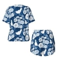 thumbnail image 5 of Naloa Rose Flowers Women's Short-Sleeved Pajama Set, Loungewear, Summer pajamas, Breathable Cozy - XX-Large, 5 of 9