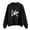 Black, variant on Patlollav Womens Sweatshirts Casual love Print Round Neck Loose Long Sleeve Polyester Tops