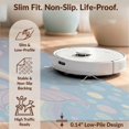 thumbnail image 6 of Design&I 8'x10' Washable Area Rug Sleek Flatweave Pet Friendly Mermaid Aesthetic Motif Pastel Bubble Kawaii Scale Purple Flowing Dynamic for King Size Bedroom, Under Bed, 6 of 7