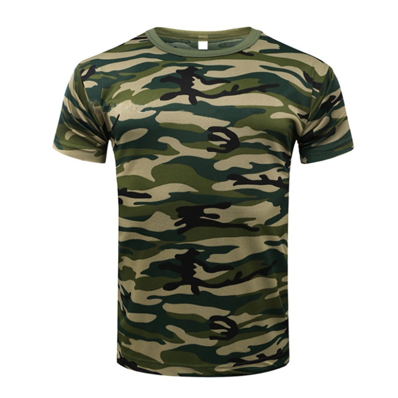 Camo T Shirt  Carp Fishing Military Camping Men's Short Sleeve T-Shirt 