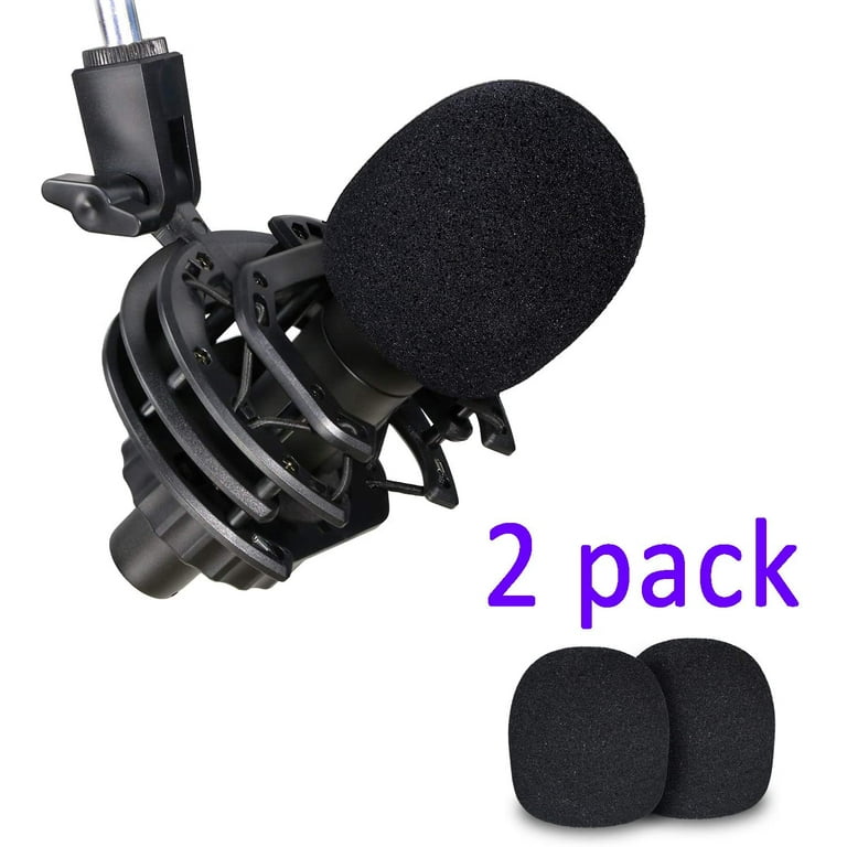 2 Pack SM58 Pop Filter for Mic, Windscreen Microphone Cover Foam