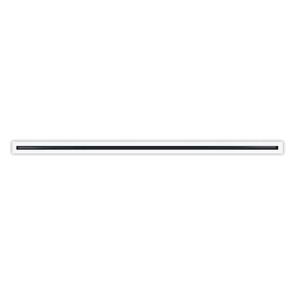 BUILDMART - 72" Linear Slot Diffuser - (1 Slot) Single Slot - White Decorative Aluminum Air Vent - Heating and Cooling Modern AC Vent Cover for Ceiling, Walls & Floors - Texas Buildmart