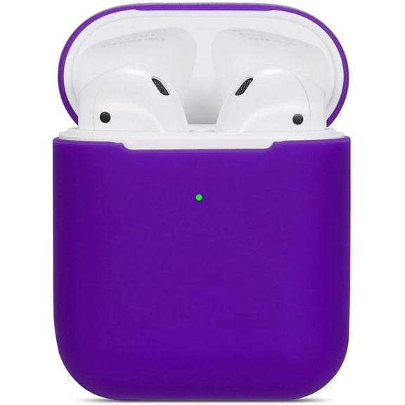Compatible Airpods Case, Protective Ultra-Thin Soft Silicone Shockproof Non-Slip Protection Accessories Cover Case for Apple Airpods 2 & 1 Charging Case - Purple