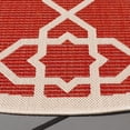 thumbnail image 4 of SAFAVIEH Courtyard Carol Geometric Indoor/Outdoor Area Rug, Red/Beige, 6'7" x 6'7" Round, 4 of 11