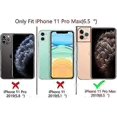 thumbnail image 2 of Compatible con iPhone 11 Pro Max Funda para PC transparente esmerilada Parte trasera 3D Flor Niñas Mujer y TPU suave Parachoques Protector de silicona delgada a prueba de golpes para, 2 of 5