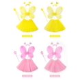 thumbnail image 3 of Disfraz de alas de hadas Oso de fresa Conjunto de alas de mariposa Amarillo sólido, 3 of 4