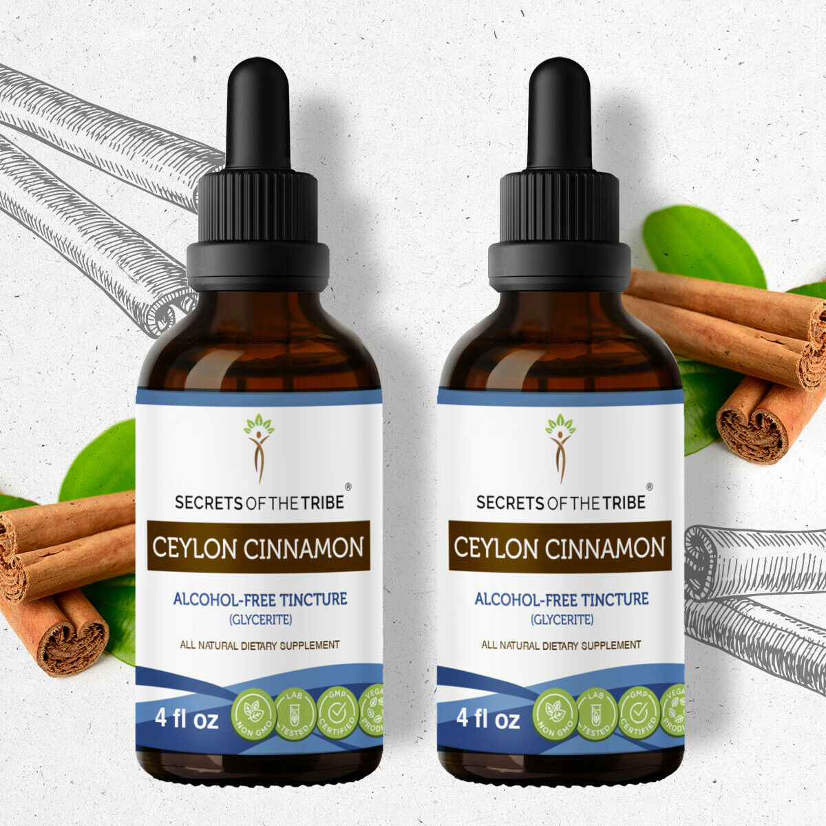Ceylon Cinnamon Tincture AlcoholFREE Extract, Organic Cinnamon