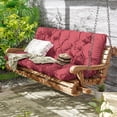 thumbnail image 2 of Kimunuk Outdoor Porch Swing Cushion, 60" X 40" X 5" Waterproof Bench Chair Replacement Cushion with 6 Ties for Patio, Fuchsiared, 2 of 7