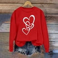 thumbnail image 4 of Raeneomay Long Sleeve Shirts for Women Round Neck Printed Loose Fitting Hoodless SweatShirts Tops, 4 of 5