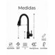 thumbnail image 5 of Grifo  Xtellar Cocina Monomando Extraíble Tarja Inoxidable Color Negro Mate, 5 of 5