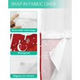 thumbnail image 3 of No Hook Shower Curtain with Snap in Liner, Christmas Snowman Winter Showflake Red Hotel Shower Curtains for Bathroom, Washable Shower Curtain Liner Set with Mesh Top Window, 60"x72", 3 of 6