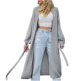 thumbnail image 2 of Njoeus Women's 2023 Fall Open Front Maxi Cardigan Sweater Oversized Slouchy Knit Sweaters Coat Chunky Long Sleeve Long Cardigans, 2 of 8