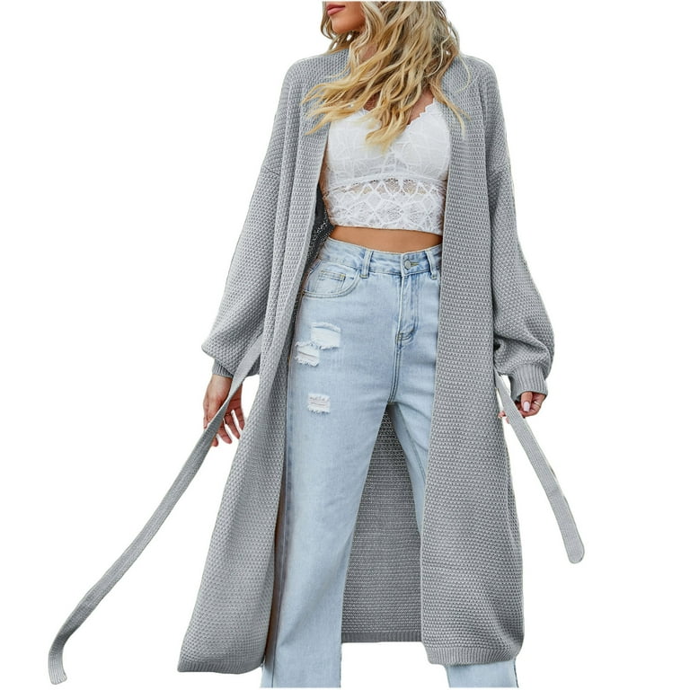 Njoeus Women's 2023 Fall Open Front Maxi Cardigan Sweater Njoeus Women's 2023 Fall Open Front Maxi Cardigan Sweater