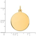 thumbnail image 2 of 14K Yellow Gold Plain .018 Gauge Circular Engravable Disc Charm (26 X 19) Made In United States xm137/18, 2 of 5