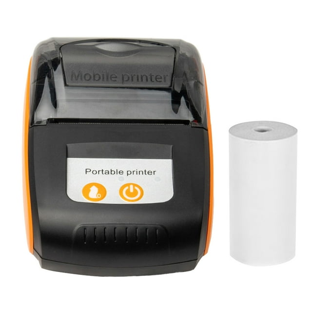 Printer Portable Receipt Printer 58mm Mini Thermal Printing Wireless BT USB Mobile Printer with 2 Inch Thermal Paper Roll Compatible with /iOS/ System for Small Business