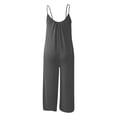 thumbnail image 3 of gakvov Cargo pants For women Jumpsuits For Women Loose Sleeveless Wide Legged Pants Rompers Overalls Adjustable Spaghetti Strap Stretchy Long Pant Romper Jumpsuit With Pockets, 3 of 6