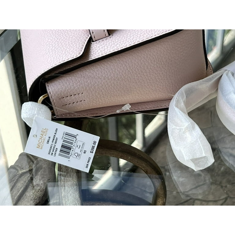 Michael Kors Emilia Small Saddle Flap Crossbody Satchel Gold