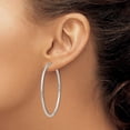 thumbnail image 3 of 14k White Gold Polished Endless 2mm Hoop Earrings - 50mm, 3 of 6