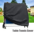 thumbnail image 3 of Outdoor Indoor Heavy Duty Waterproof Ping Pong Table Dust Cover Black Premium 210D Oxford Fabric for All Weather Protection (Black,160x70x185cm), 3 of 6