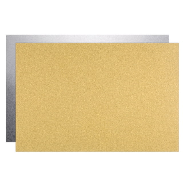 Unique Bargains Vierges Métalliques de Sublimation 4x6 Pouces en Aluminium, Or Néon, 2 Pcs