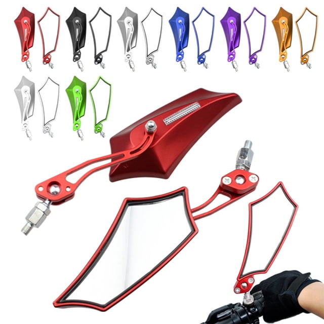 Motorcycle Mirrors Motorbike Accessory Universal Clear Rearview Mirror Replacement Handlebar Accessories Reflective Components Silver