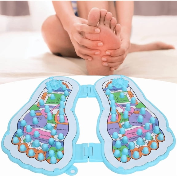 Acupressure Foot Mat, Foot Pressure Point Mat with Protruding Stimulation Points, Reflexology Mat for Foot Health and Wellness, Acupressure Mat for Feet Massage Therapy