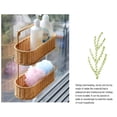 thumbnail image 4 of Imitation Vine Weaving Bathroom Storage Rack Non punching Bathroom Shower Gel Sorting Rack Kitchen Storage Rack Multi layer - Elliptical First Layer Adhesive Hook, 4 of 8