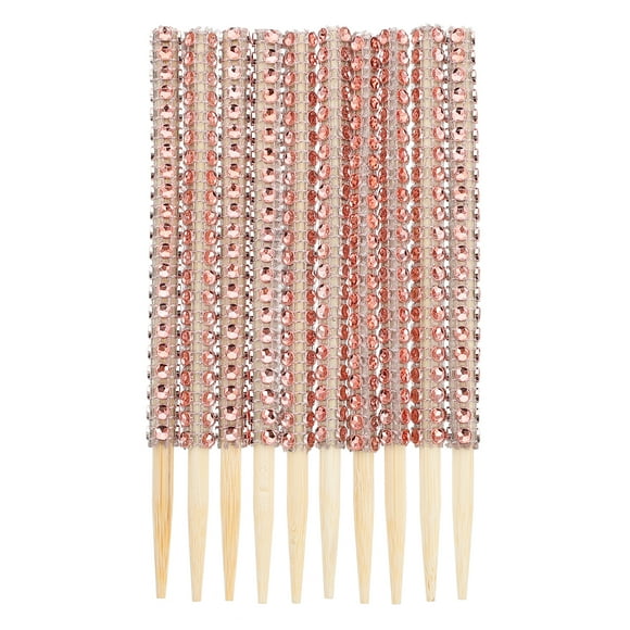 10 Pcs Brochettes de Fruits en Bambou Pratiques Brochettes de Fruits de Fête Bâtons de Fruits en Bambou
