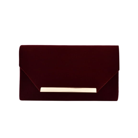 Elegant Solid Color Velvet Clutch Evening Bag Handbag
