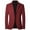 Burgundy, variant on Jinda Men's Slim Fit Blazer Button Down Suit Jacket Fall Classic Winter Spring Blazer Jacket Navy X-Small
