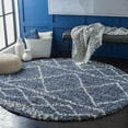 thumbnail image 2 of SAFAVIEH Pro Lux Marie Geometric Shag Area Rug, Blue/Ivory, 5' x 8', 2 of 9