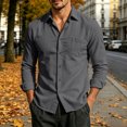 thumbnail image 2 of jjayotai Men's Oxford Shirt Long Sleeve Casual Button down Shirts Regular Fit Dress Shirts, 2 of 6