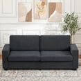 thumbnail image 3 of Ourlova 83 Inch Sofa 3 Seater Mid Century Chenille Tool Free Assembly Charcoal, 3 of 6