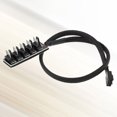 thumbnail image 2 of 4-Pin CPU Fan Splitter Extension Cable 1 to 5 PC Computer Fan Power Connector Adapter Cord (Black), 2 of 8
