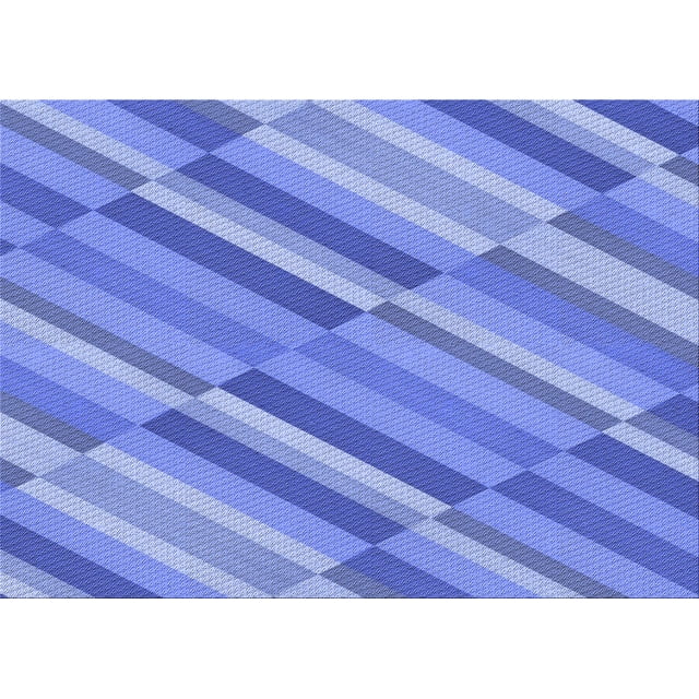 Ahgly Company Tapis d'Intérieur Rectangulaire Transitionnel Lavable à la Machine, Ruban Bleu Bleu, 3 Pieds x 5 Pieds