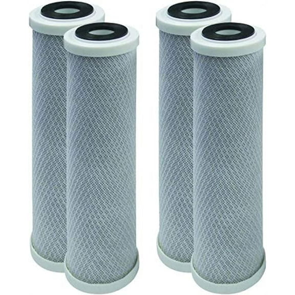 4-Pack Compatible for Watts MAXETW-975 10-Inch 5-Micron for Multi-Cartridge Whole House Water Filter with Solid Block Activated Carbon