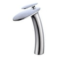 thumbnail image 1 of Wovier Chrome Waterfall Bathroom Sink Faucet with Supply Hose,Single Handle Single Hole Vessel Lavatory Faucet,Slanted Body Basin Mixer Tap Tall Body Commercial, 1 of 7