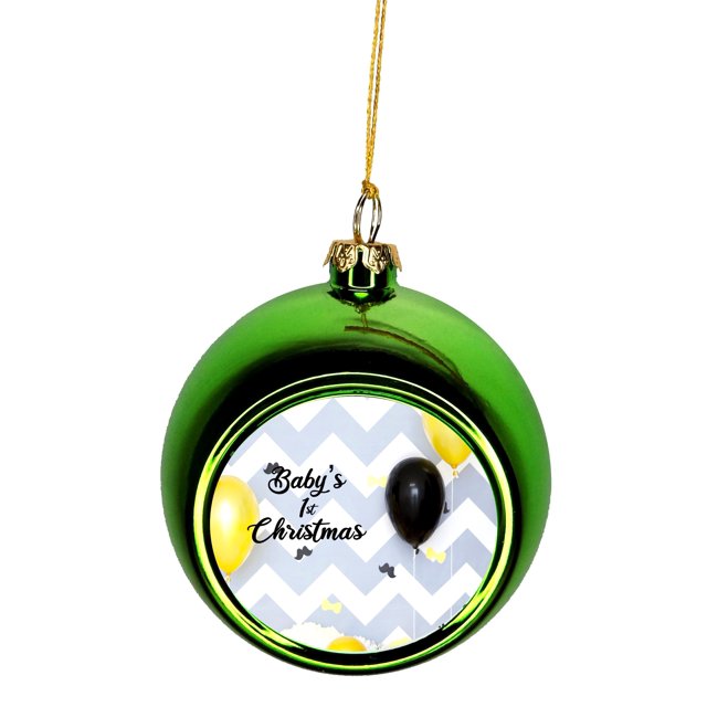 Baby 1st Christmas Ornament New Baby First Year Ornament Babys First Christmas Xmas Ornament - Baby 1st Xmas Ornament Christmas DÃ©cor Green Ball Ornaments