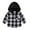 Black, variant on QUDDERR Toddler Kids Girls Boy's Plaid Shirt Jacket with Hooded Unisex Long Sleeve Button down Blouses Spring Fall Cotton Shirt for 3-10 Years +