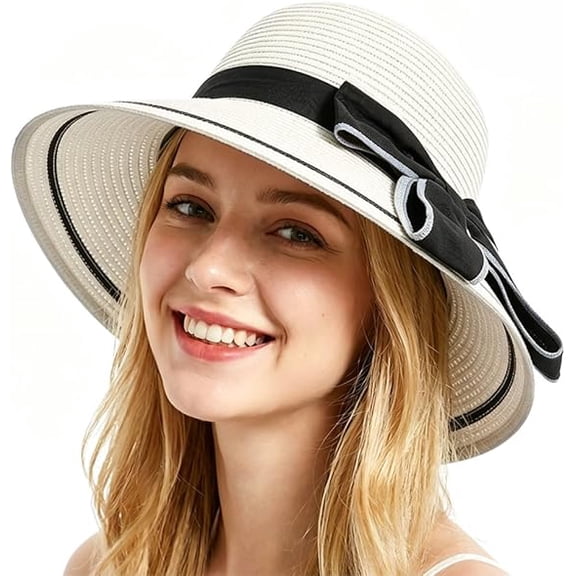 Wide Brim Summer Hat for Beach Travel Outdoor Daily, Women Straw Sun Hat 2026 New