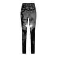 thumbnail image 5 of Lroveb Halloween Leggings for Women High Waist Slim Fit Bat Printed Tummy Control Workout Leggings Stretch Yoga Pants, 5 of 5