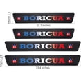 thumbnail image 3 of Hangoo 4pcs Puerto Rico Coqui Carbon Fiber Car Door Front/Rear Sill Plate Protectors, Boricua Coqui Car Accessories,Reflective Sticker Decorative Door Entry Guard Door Threshold Scratch Pad Film, 3 of 6