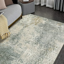 HOMERRY Area Rug 9' x 12' Modern Abstract Area Rug for Dining Room Washable Soft Indoor Floor Carpet, Beige