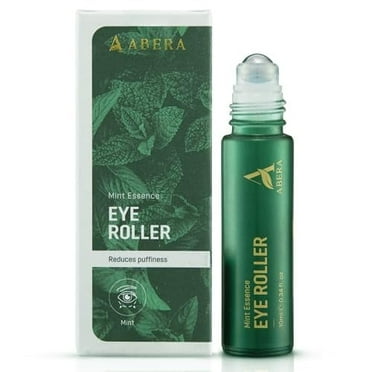 Abera Eye Roller Serum for Men – Eye Bags, Dark Circles & Puffiness Treatment – Mint Essence with Vitamin C & Peptides 0.34 fl oz