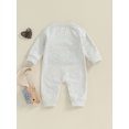 thumbnail image 5 of Elippeo Baby Boy Fall Romper Letter Embroidery Long Sleeve Crew Neck Full Length Jumpsuit, 5 of 8