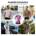 thumbnail image 6 of Daiia Skull White Horse Pattern Men’s Polo Shirts,Solid Deck Shirt,Classic Fit, Breathable Cotton Polo for Casual and Sport Wear-Large, 6 of 7