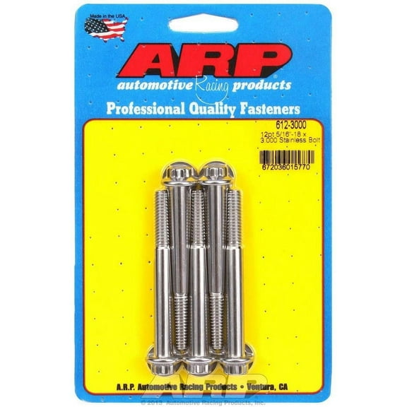 ARP INC. 612-3000 5/16-18 X 3.000 12PT SS BOLTS